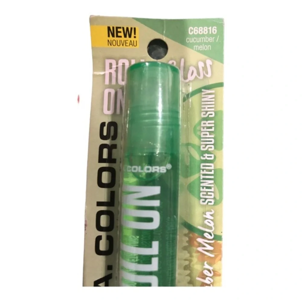 3pk grapefruit & cucumber/melon flavored scented & super shiny roll-on lip gloss